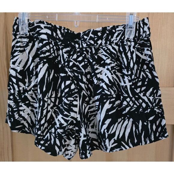 Aerie Womens Black & White Abstract Print Shorts S whimsygoth jungle print - Picture 2 of 4